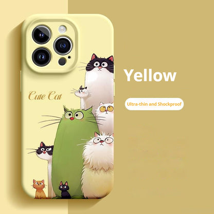 Cute cat-shaped anti-drop iPhone case