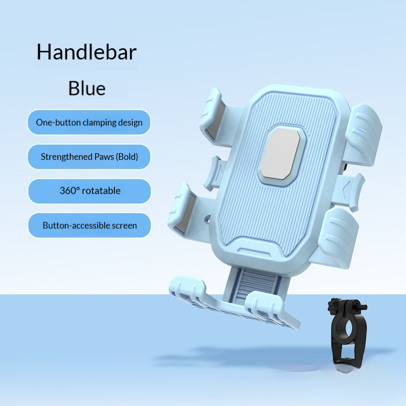 Shock-absorbing phone mount for outdoor cycling