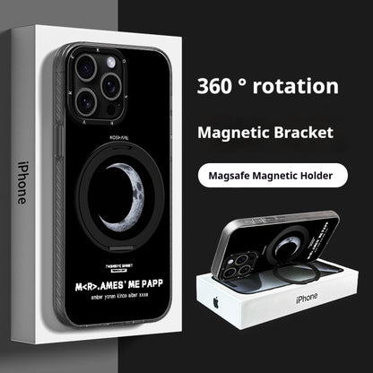 Moon Magnetic Fulcrum Stand Apple Phone Case