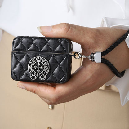 Trendy brand diamond-patterned lambskin AirPodsPro Bluetooth headset case