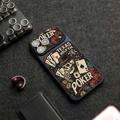 Playing card skull frosted Apple phone case