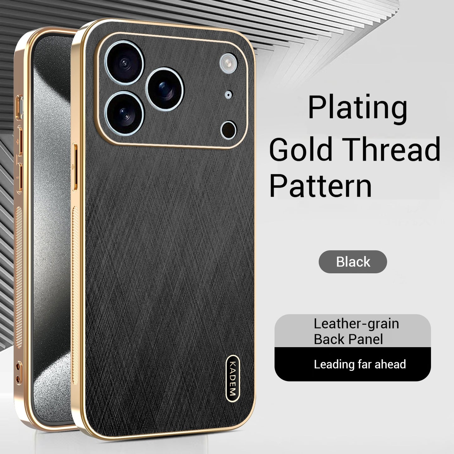 Electroplating magnetic gold pattern Apple phone case