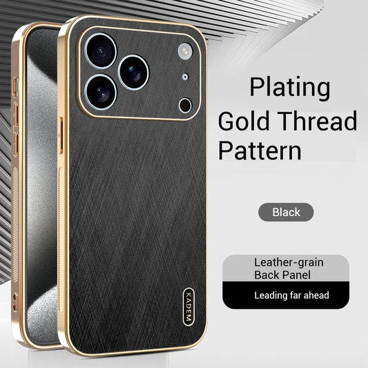 Electroplating magnetic gold pattern Apple phone case