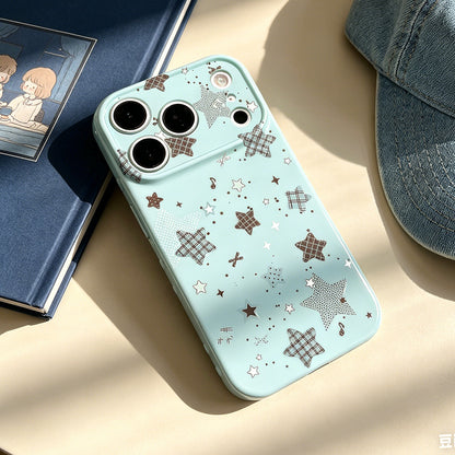 Glittery five-pointed star Apple phone case
