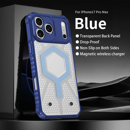 Transparent back panel anti-drop magnetic Apple phone case