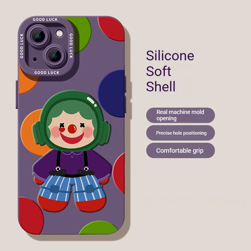 Super popular, quirky silicone clown iPhone case