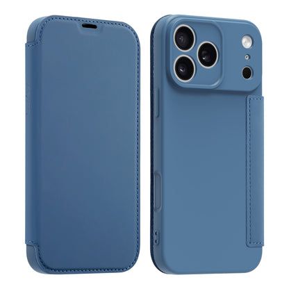 Flip solid color leather Apple phone case