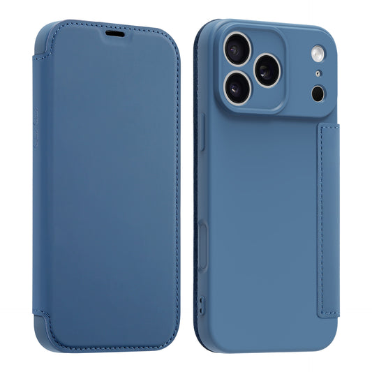 Flip solid color leather Apple phone case