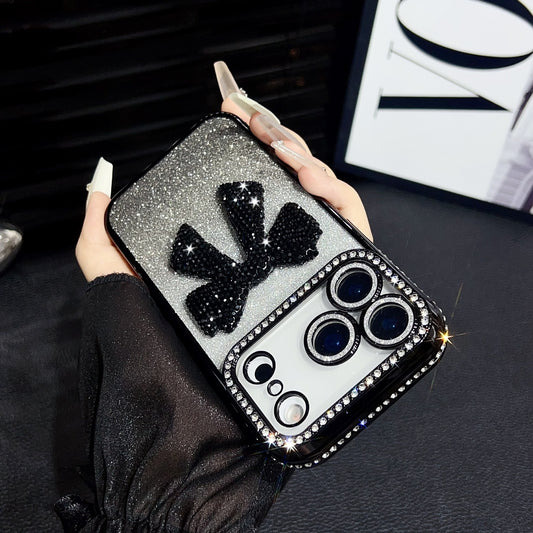 Electroplated 3D bow Apple phone case