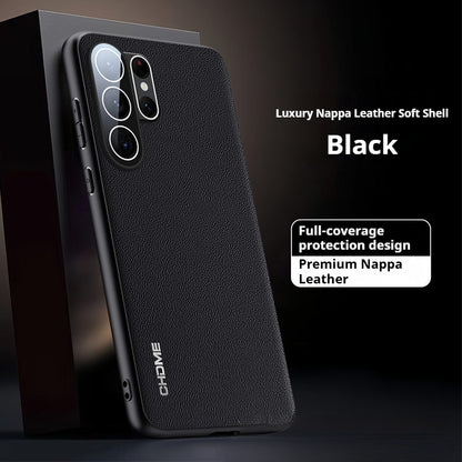 Nappa leather full-coverage drop-proof Samsung phone case