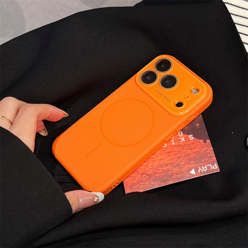 Liquid Silicone Magnetic iPhone Case with Large Camera Cutout