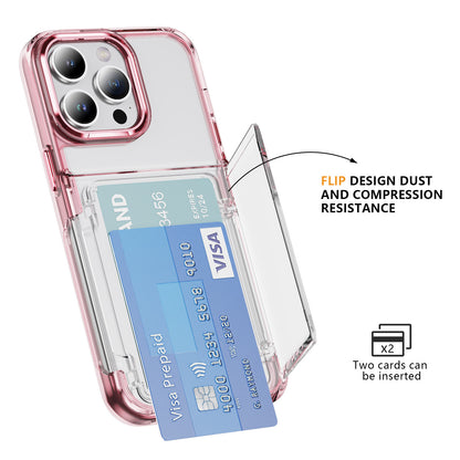 Flip Card Holder Transparent Apple Phone Case