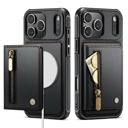 Split zipper card holder Apple phone case