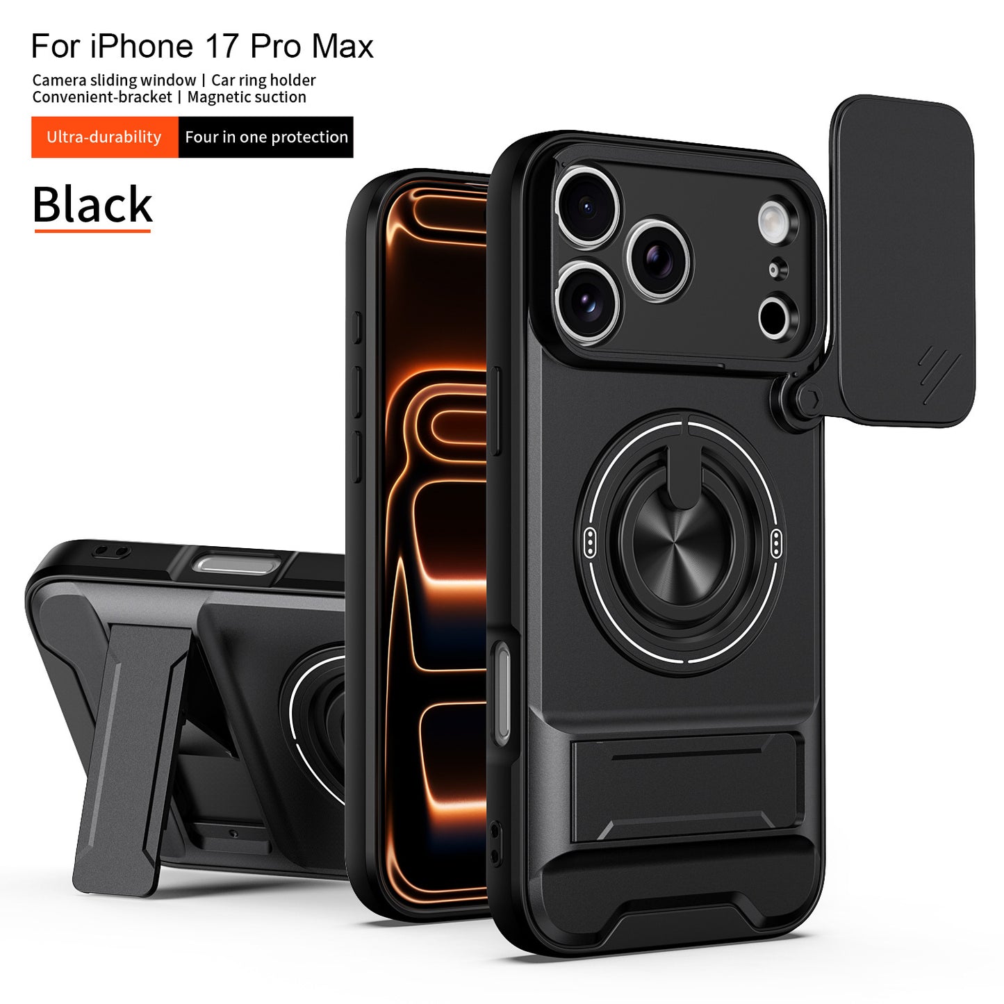 Anti-drop stand magnetic Apple phone case