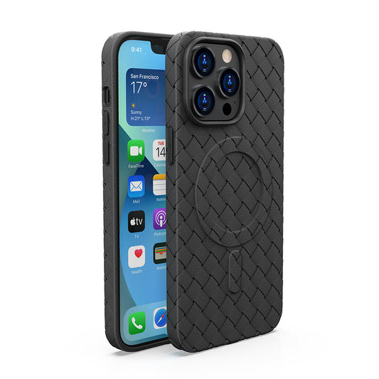 Woven texture magnetic heat dissipation Apple phone case