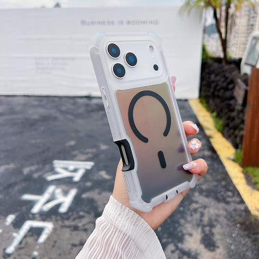 Laser magnetic Apple phone case