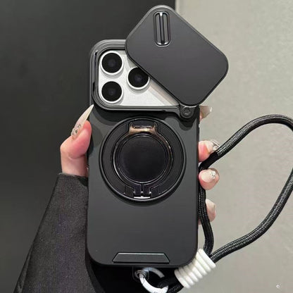 Skin-feel lens cover holder magnetic Apple phone case