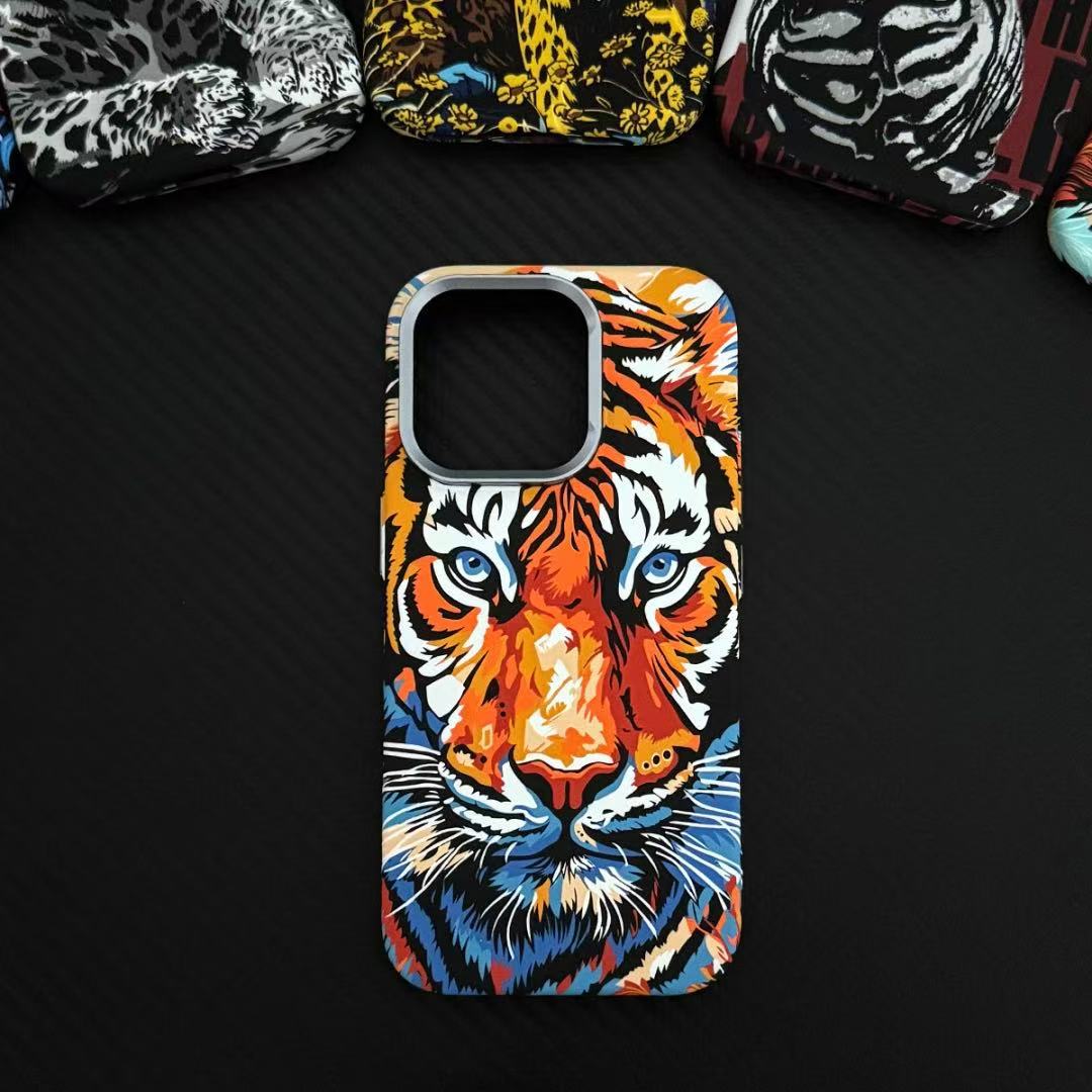 Luminous Embossed Magnetic Animal Apple Phone Case