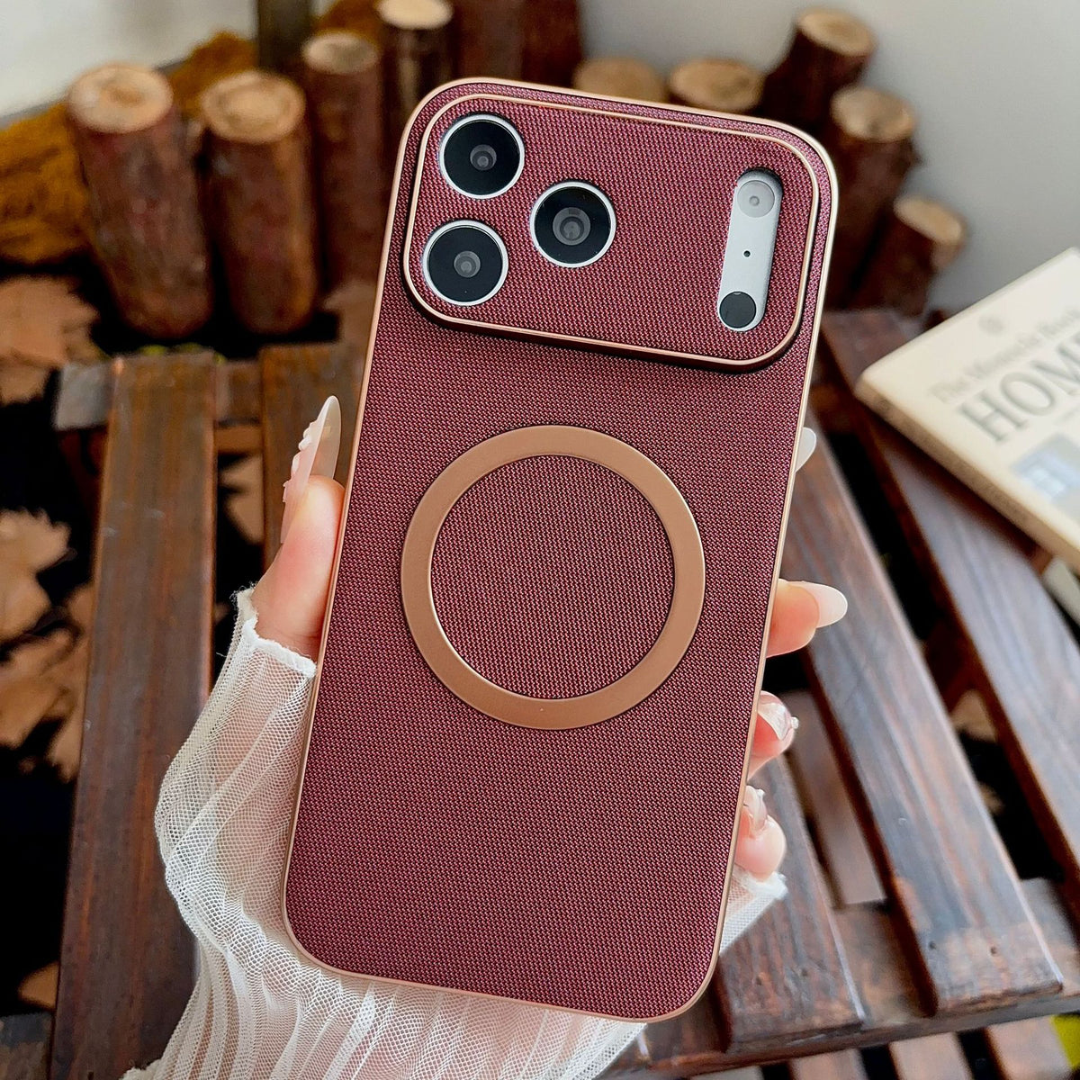 Magnetic Electroplated Fabric Case for iPhone