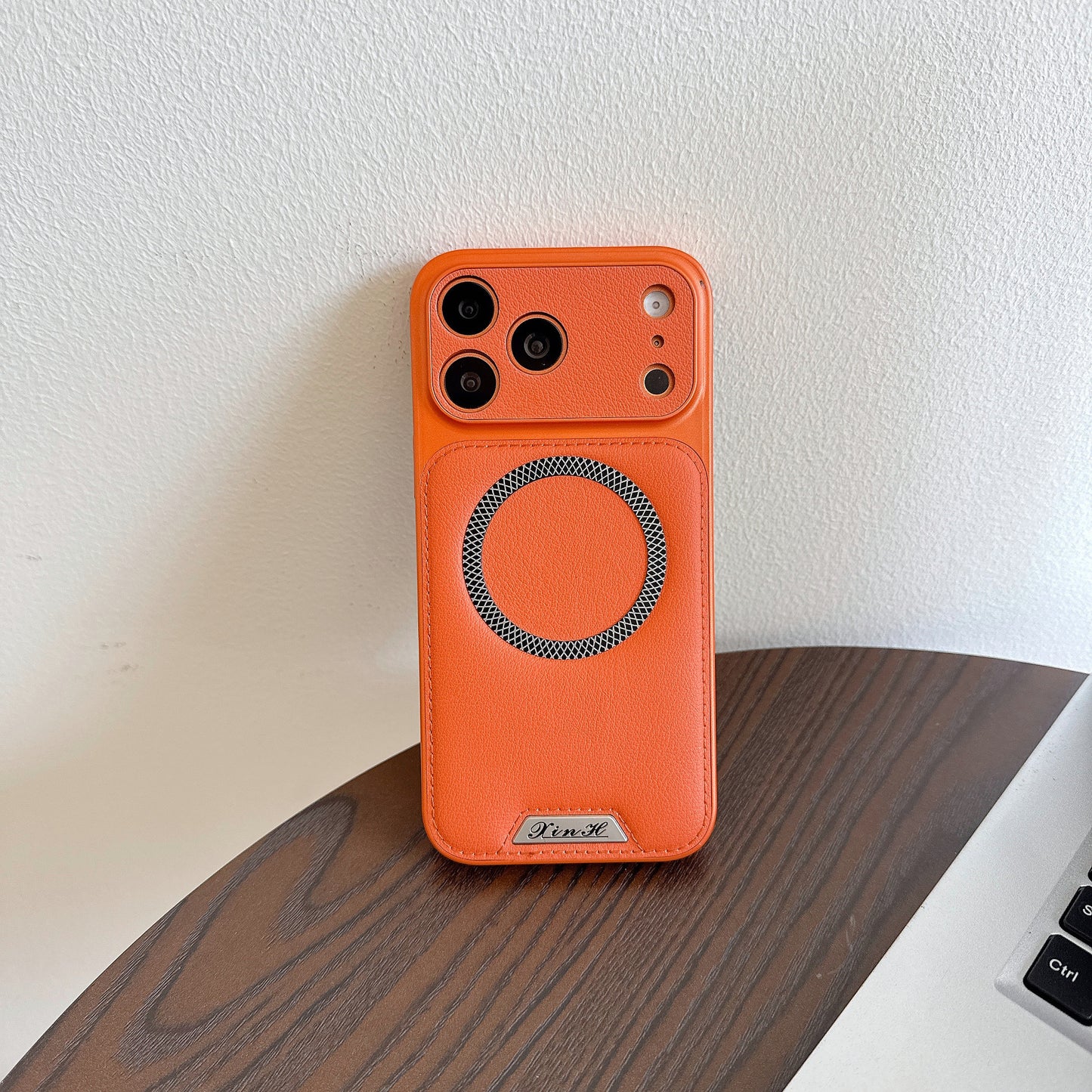 Leather magnetic anti-drop Apple phone case