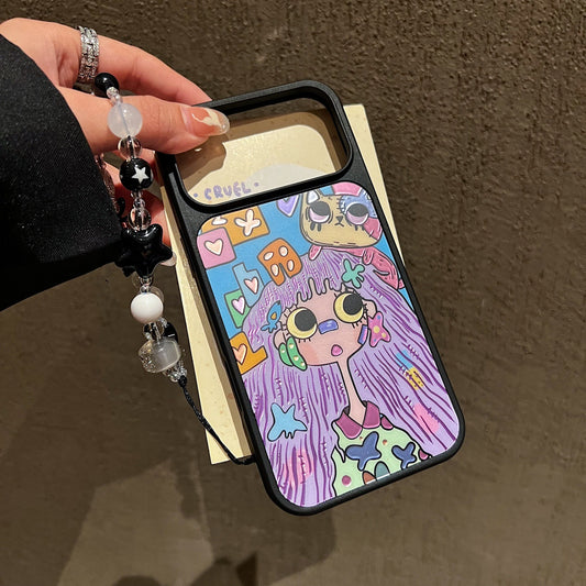 Gold-plated frosted girl iPhone case