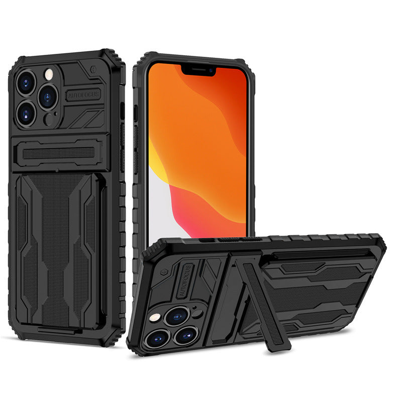 Card holder and drop-proof Apple phone case