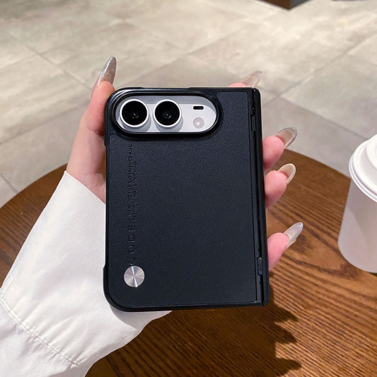 Solid-color vegan leather case for Apple Duo