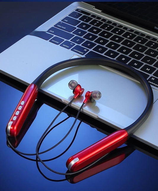 Wireless neck-hanging Bluetooth headset for running