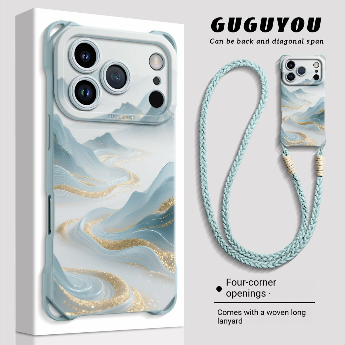 Silicone Phone Case with Landscape and River Design