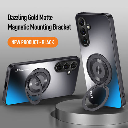 Gold-plated frosted rotating stand magnetic Samsung phone case