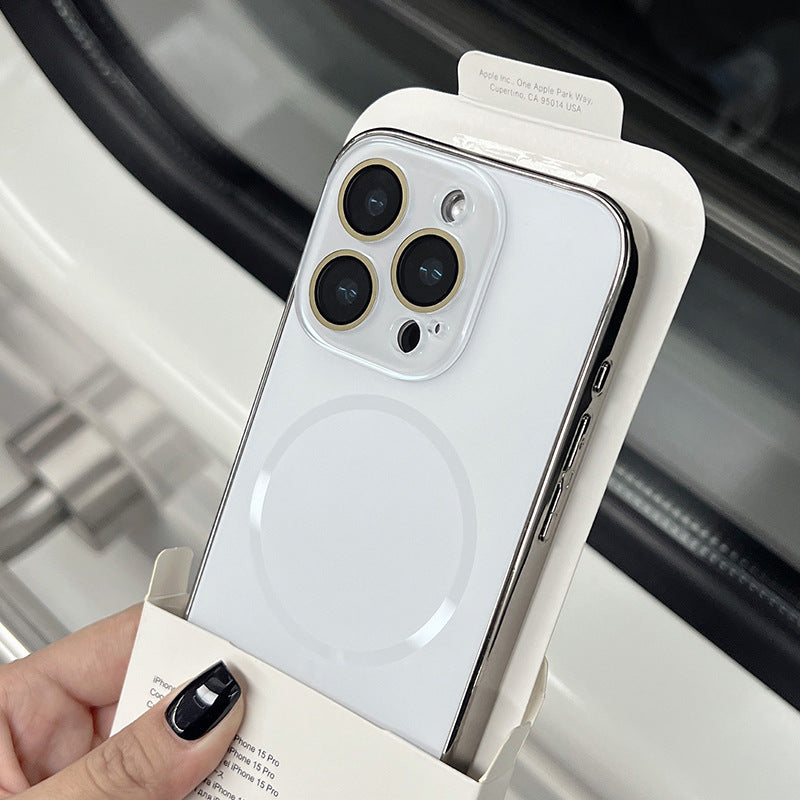 Nano original color fine circle magnetic Apple phone case