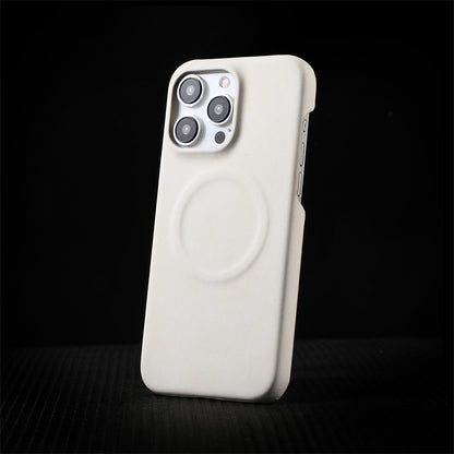 Skin-feeling sheepskin magnetic iPhone case