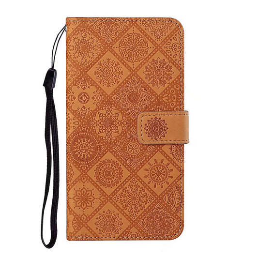 Embossed leather Apple phone case