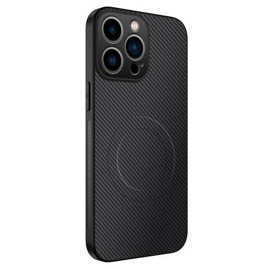Carbon fiber leather grain magnetic iPhone case