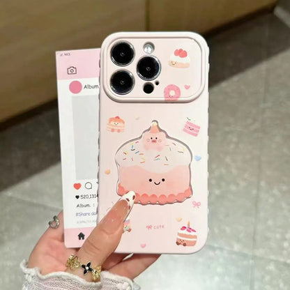 Creative cake-shaped anti-drop Apple phone case
