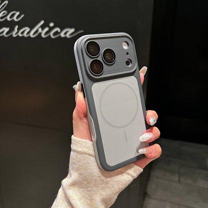 Armor Shield Dot Pattern Magnetic Apple Phone Case