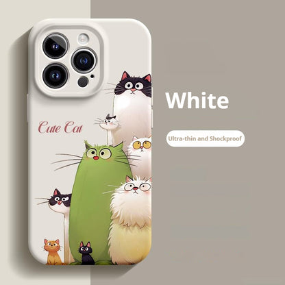 Cute cat-shaped anti-drop iPhone case