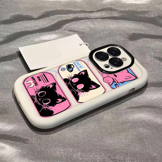 Pink cat-shaped anti-drop Apple phone case