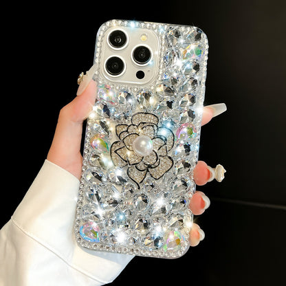 Rhinestone Camellia iPhone Case