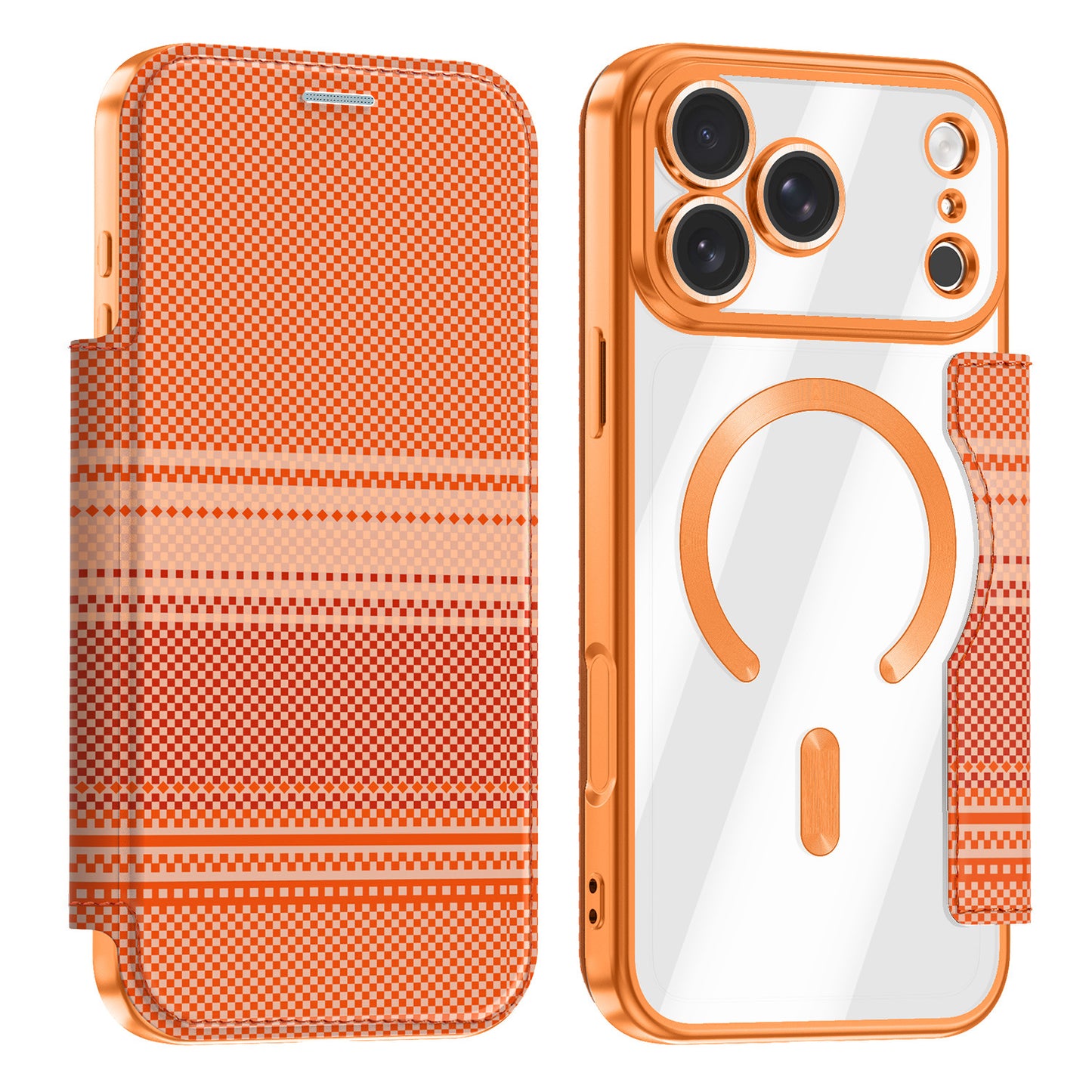 Colorful Shield Flip Magnetic Apple Phone Case