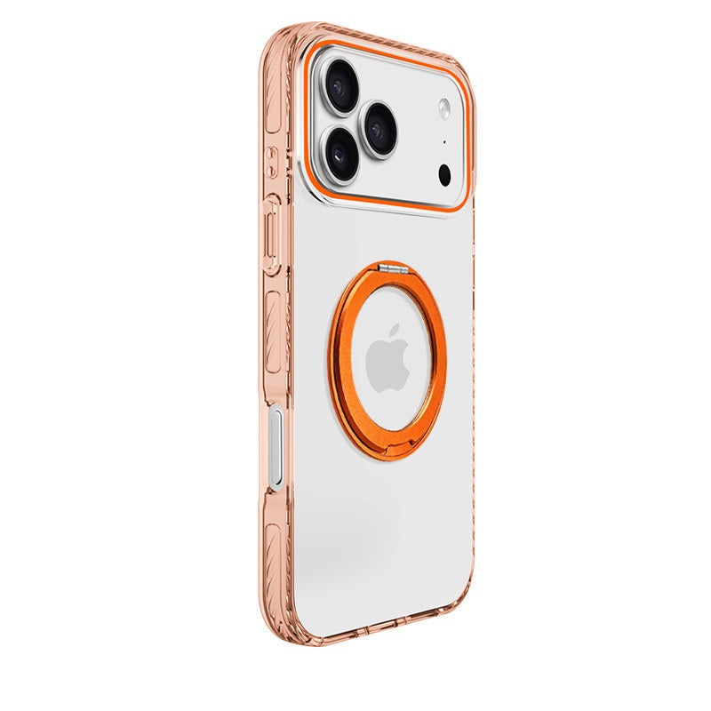 Transparent rotating stand magnetic Apple phone case