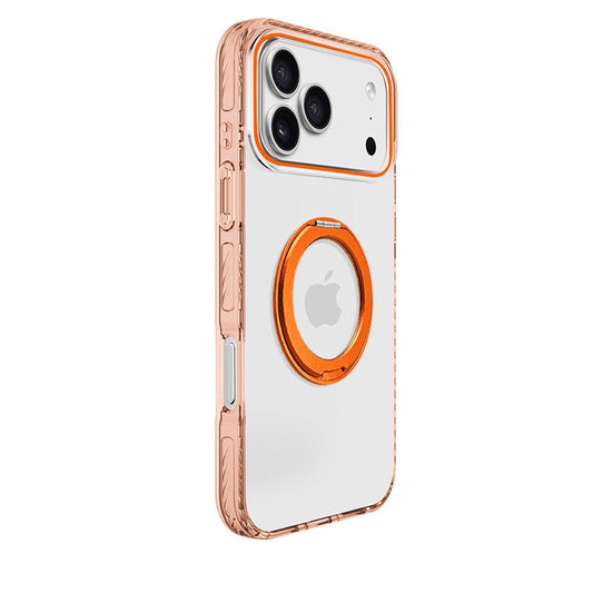 Transparent rotating stand magnetic Apple phone case