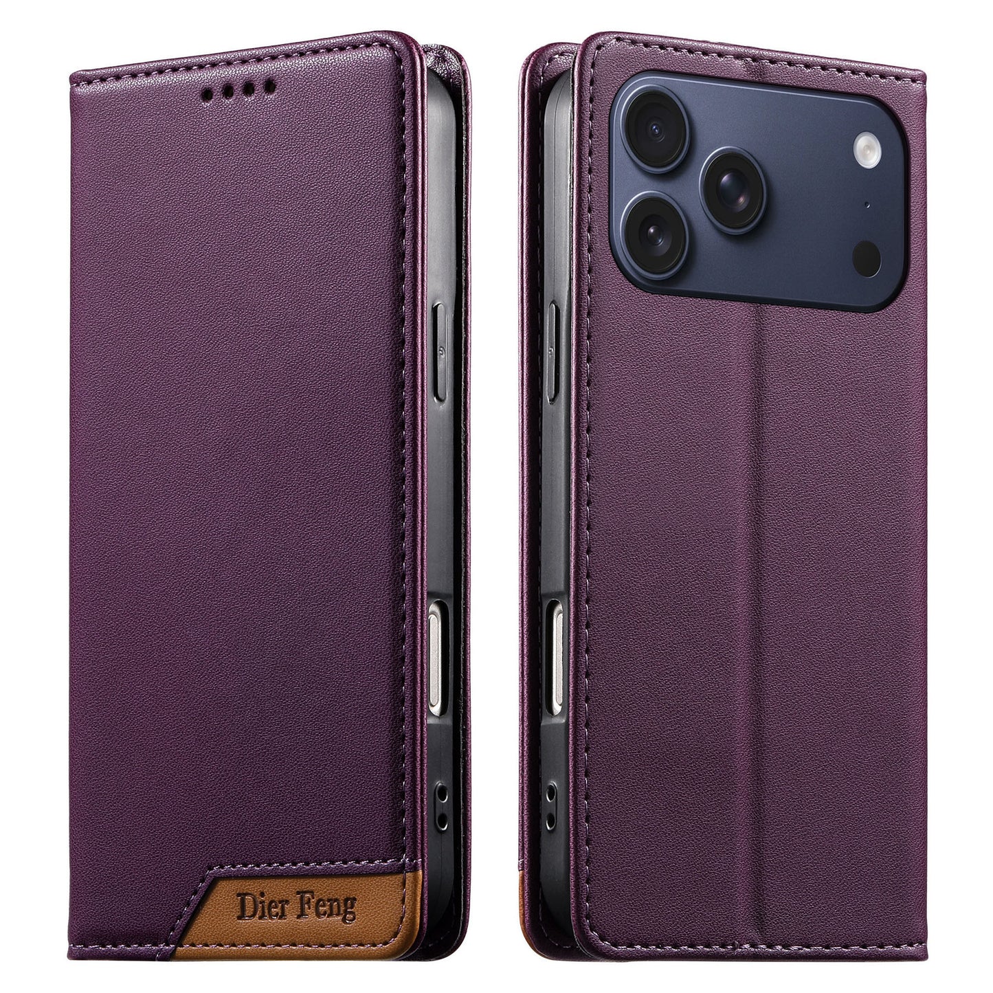 Flip SIM card slot leather case magnetic Apple phone case