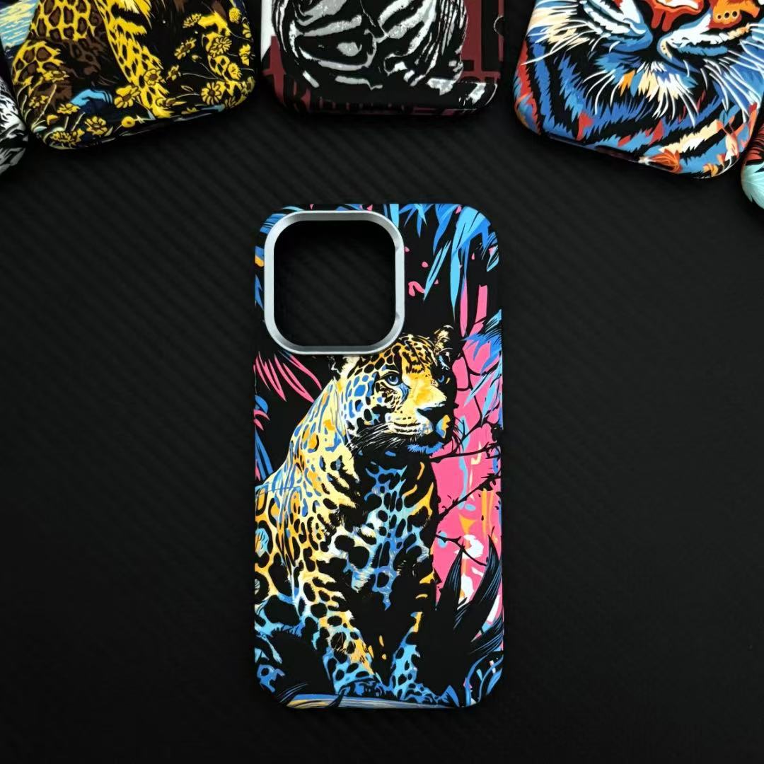 Luminous Embossed Magnetic Animal Apple Phone Case