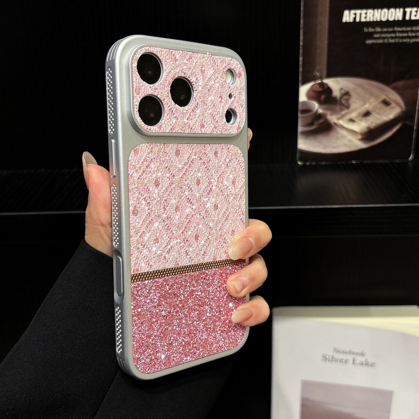 Rhinestone Glitter Heat Dissipation Apple Phone Case
