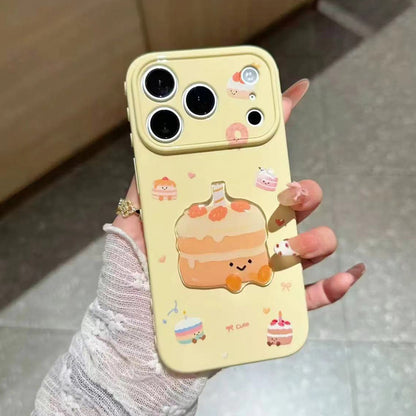 Creative cake-shaped anti-drop Apple phone case