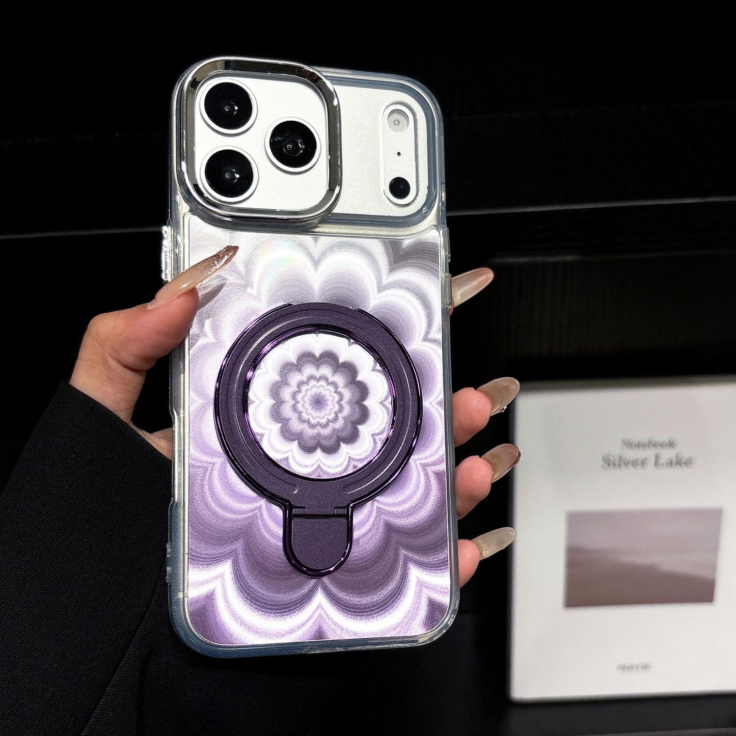 Phantom Flower Shockproof Magnetic Kickstand iPhone Case