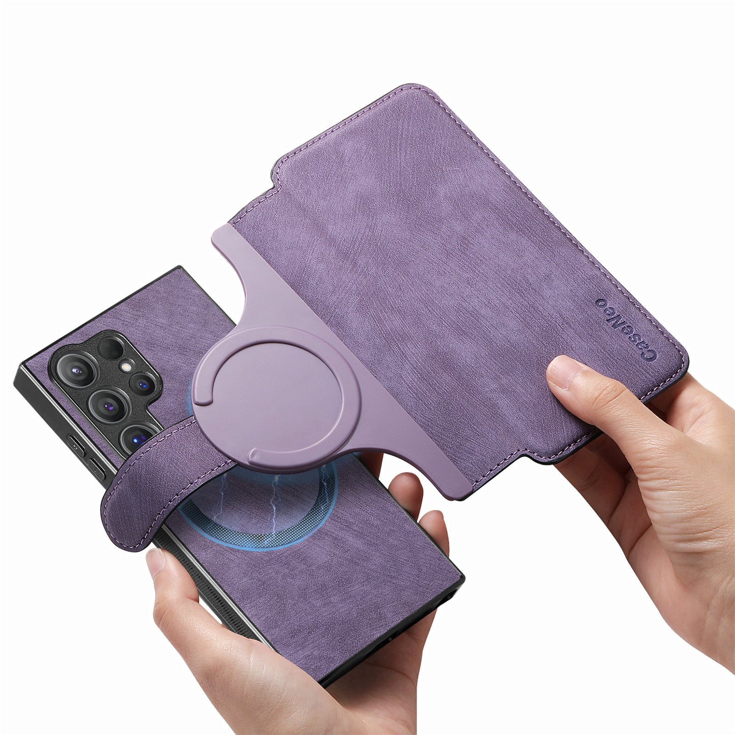 Magnetic detachable Samsung phone case