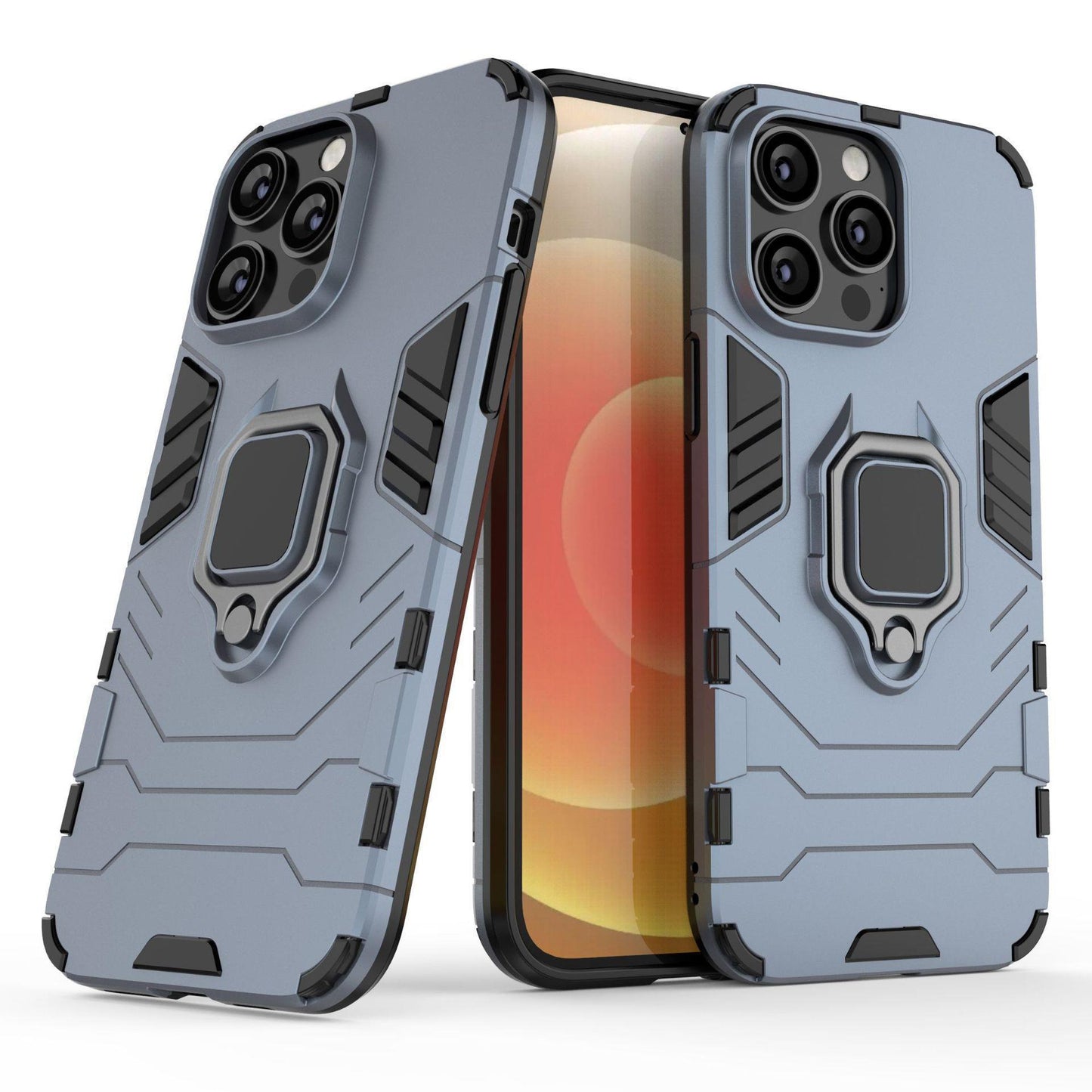 Thickened anti-drop armor bracket ring Apple phone case