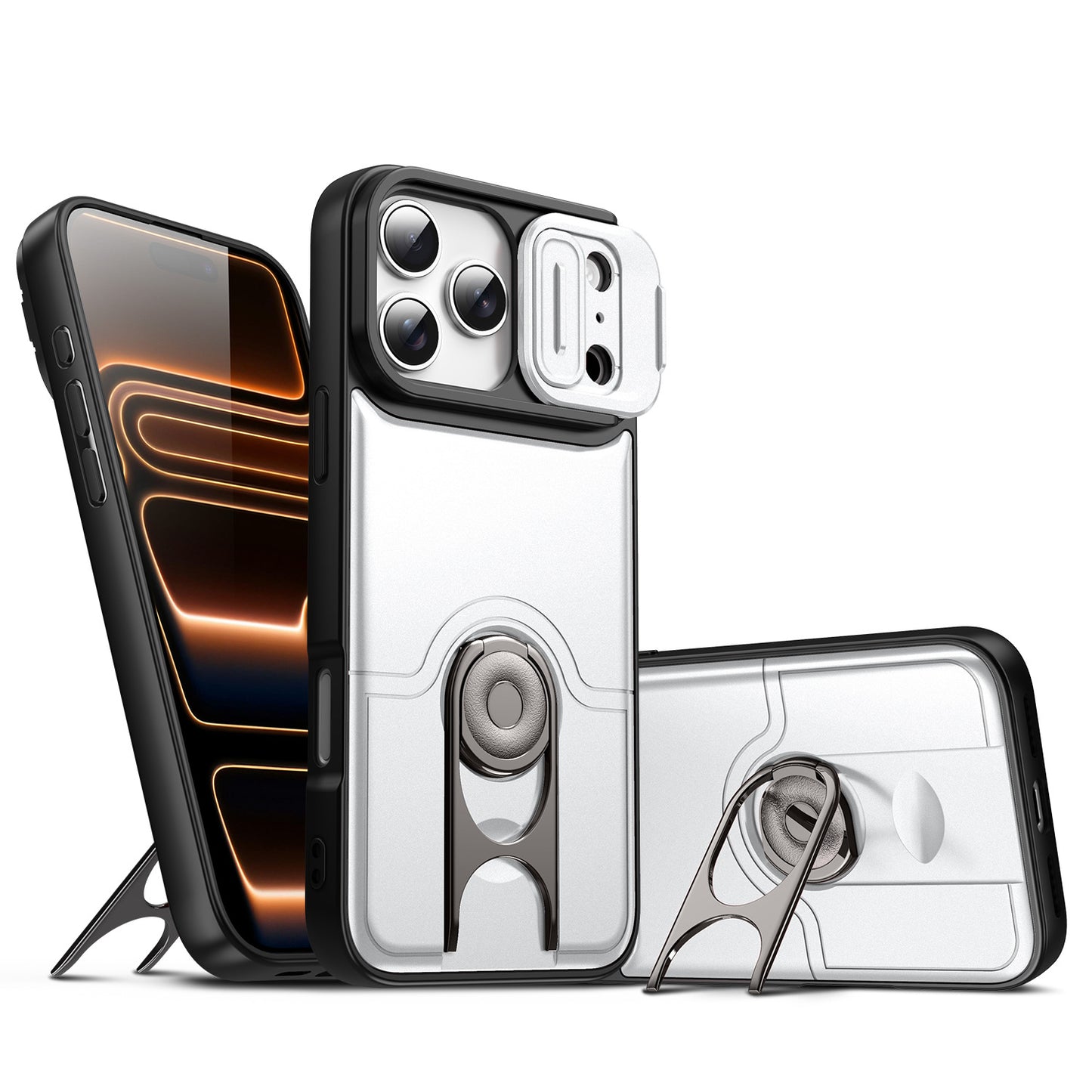 Linktop sliding window bracket mecha Apple phone case